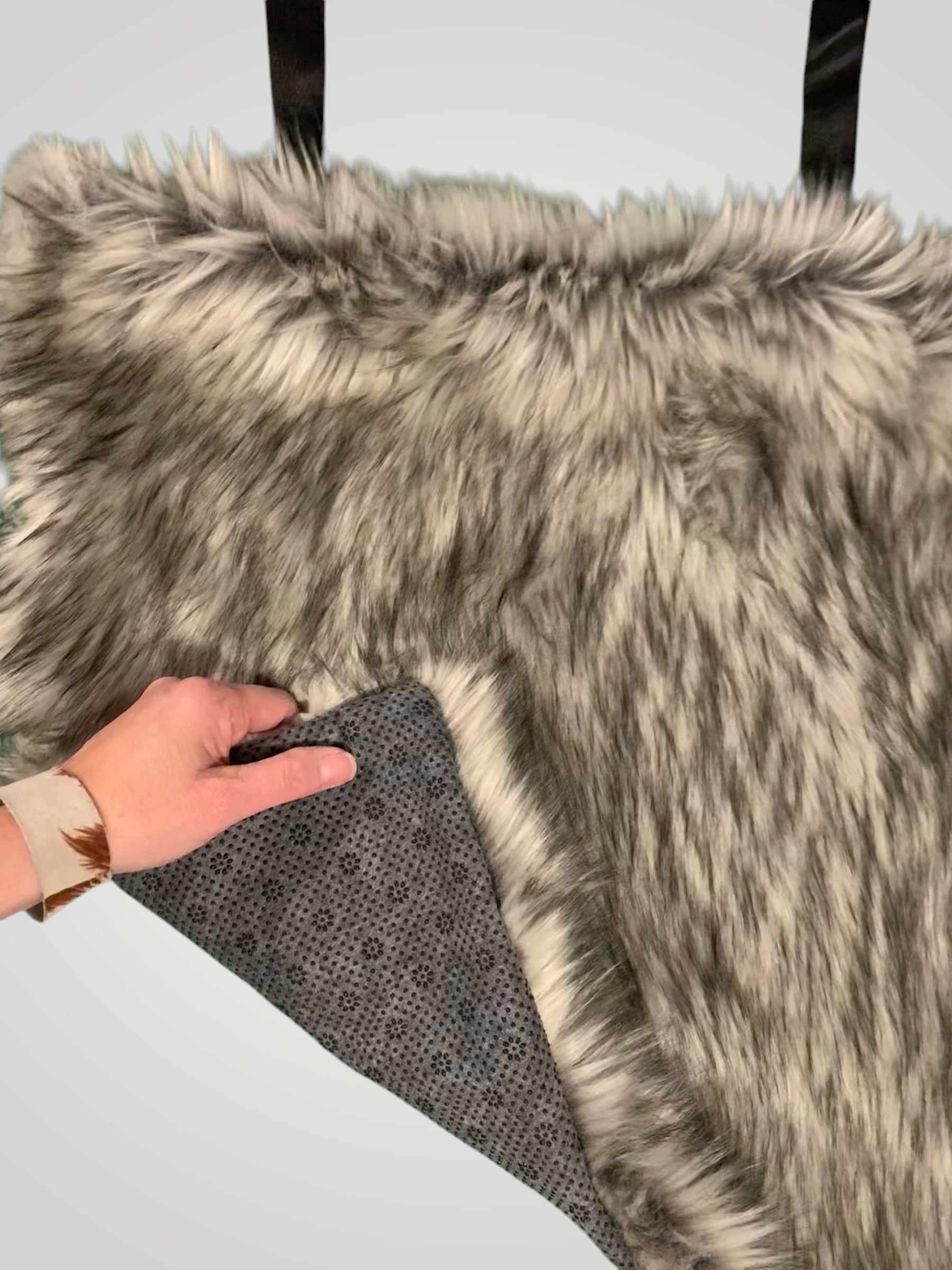 ADULT Gray Husky Faux Seat Cover