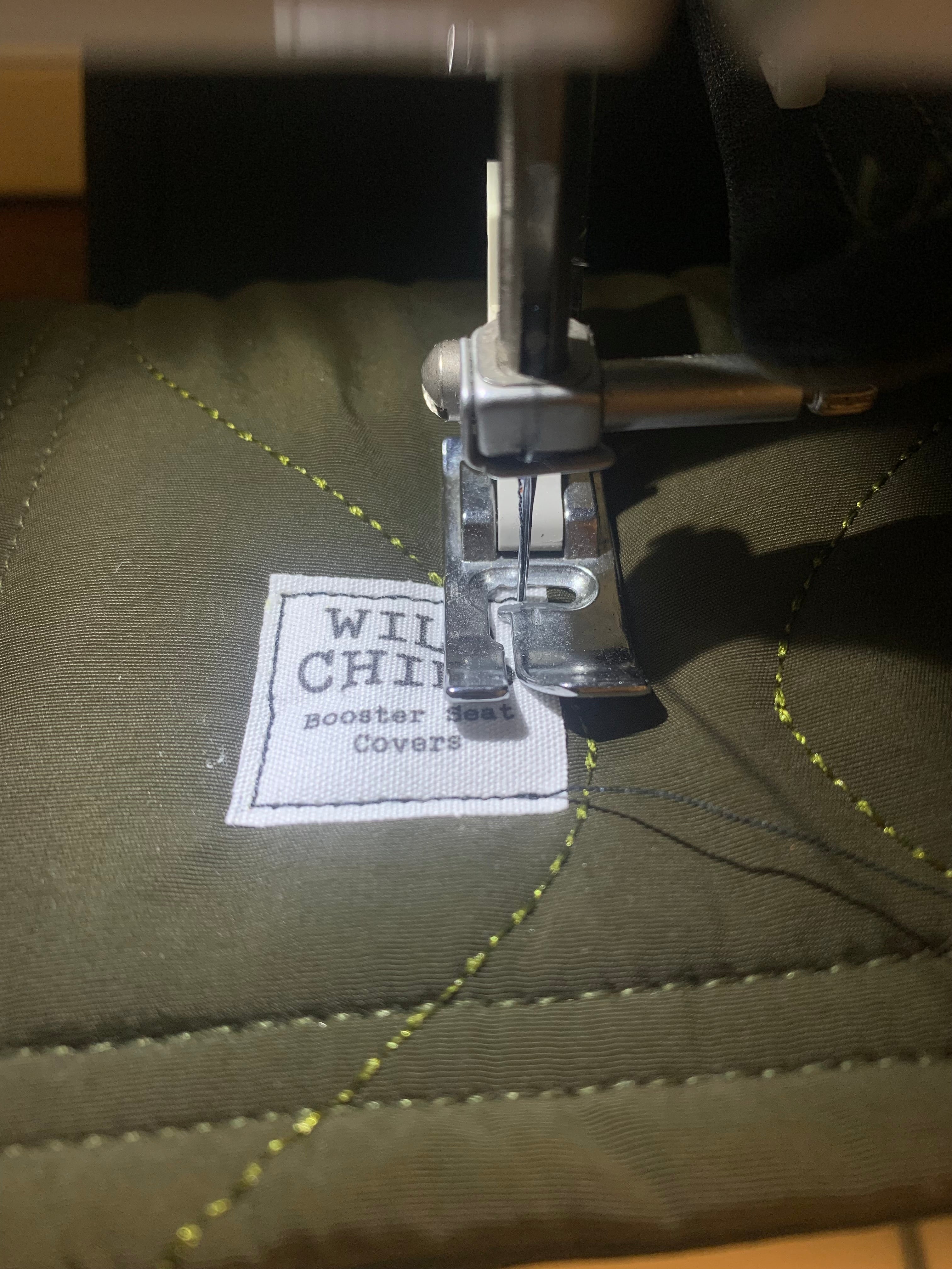 🫒 Green Caah <3 Quilted Booster Seat Cover