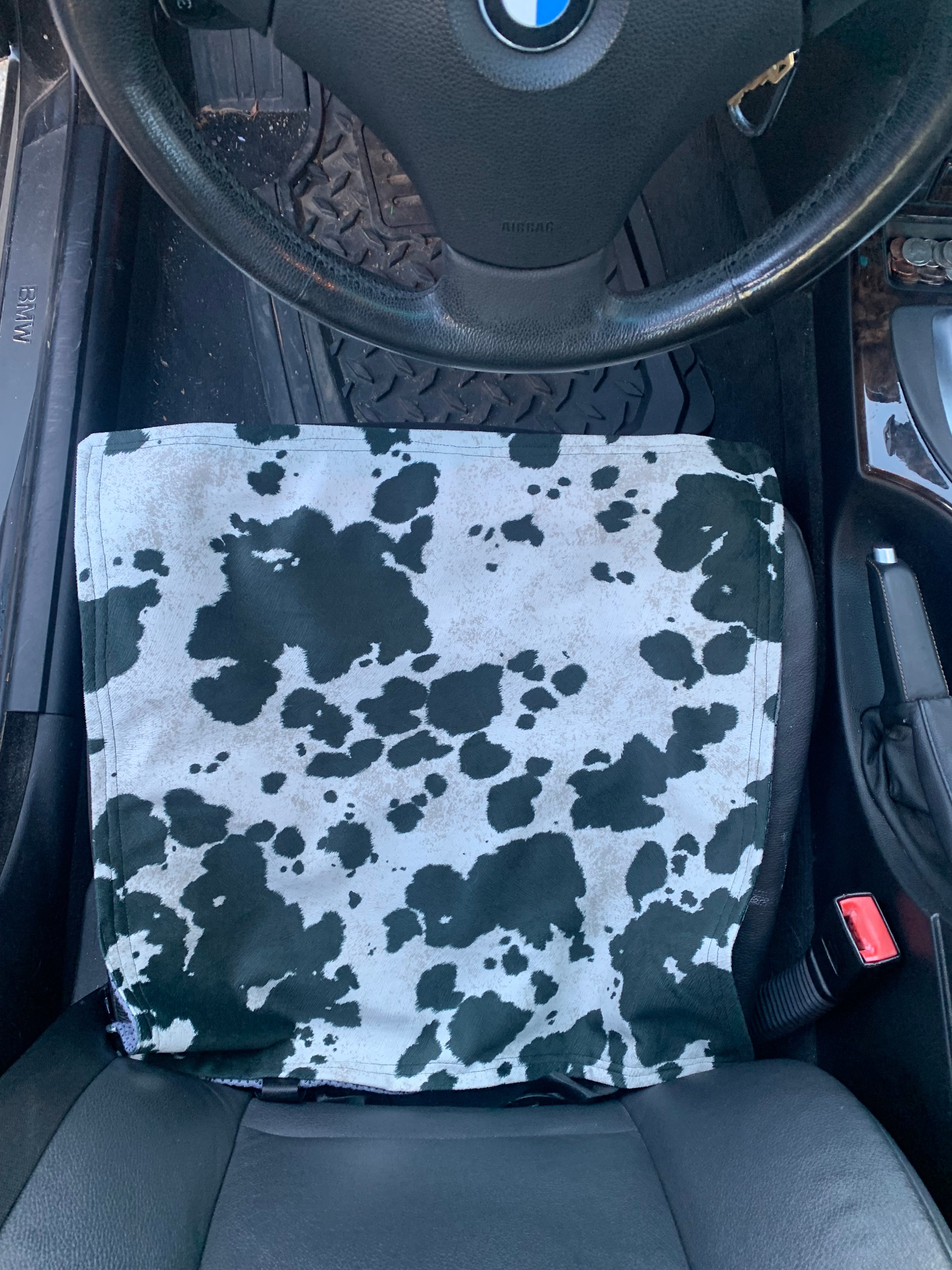 ADULT Black Cowhide Velvet Cover
