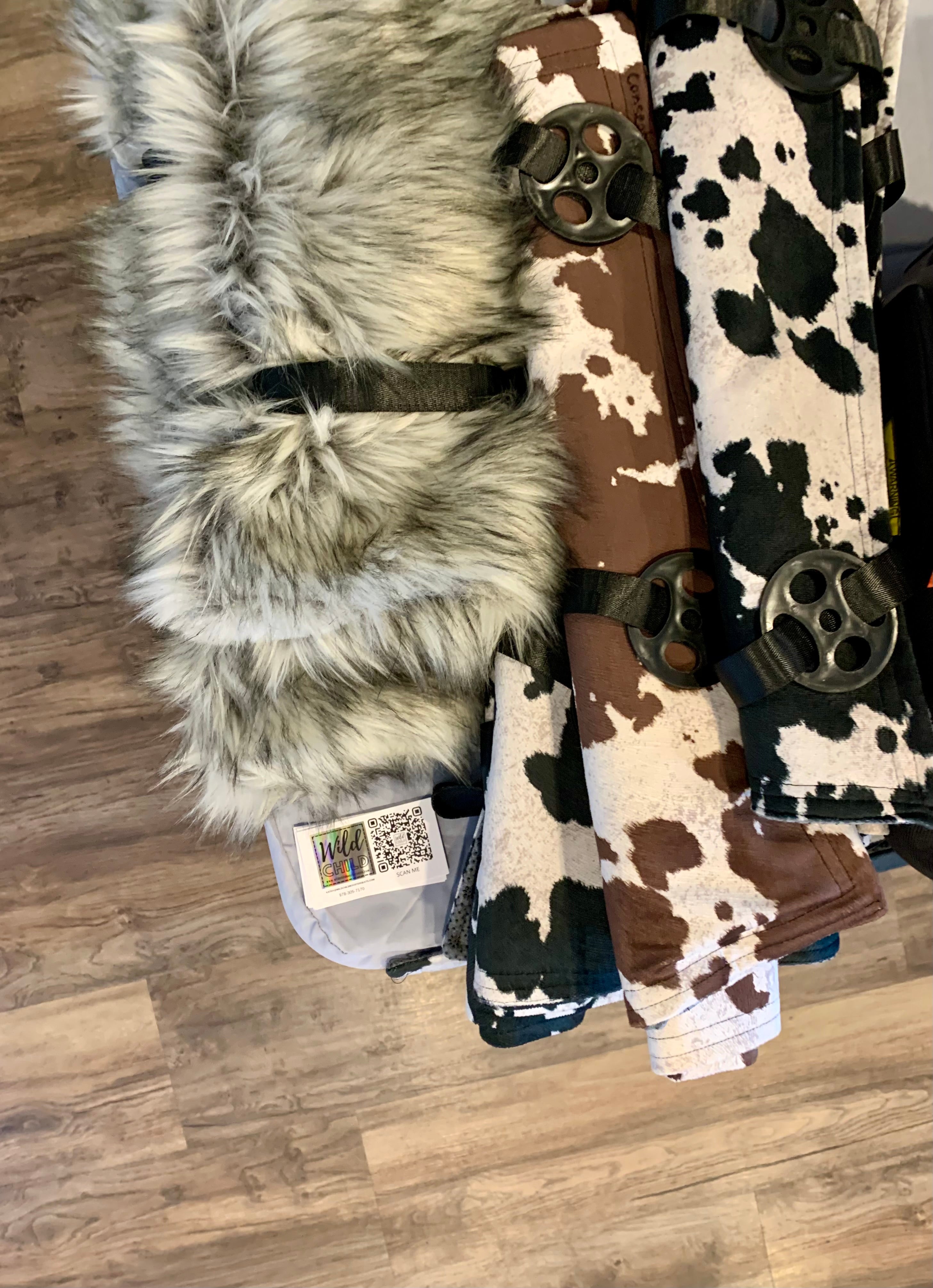 ADULT Dark Brown Cowhide Velvet Seat Cover