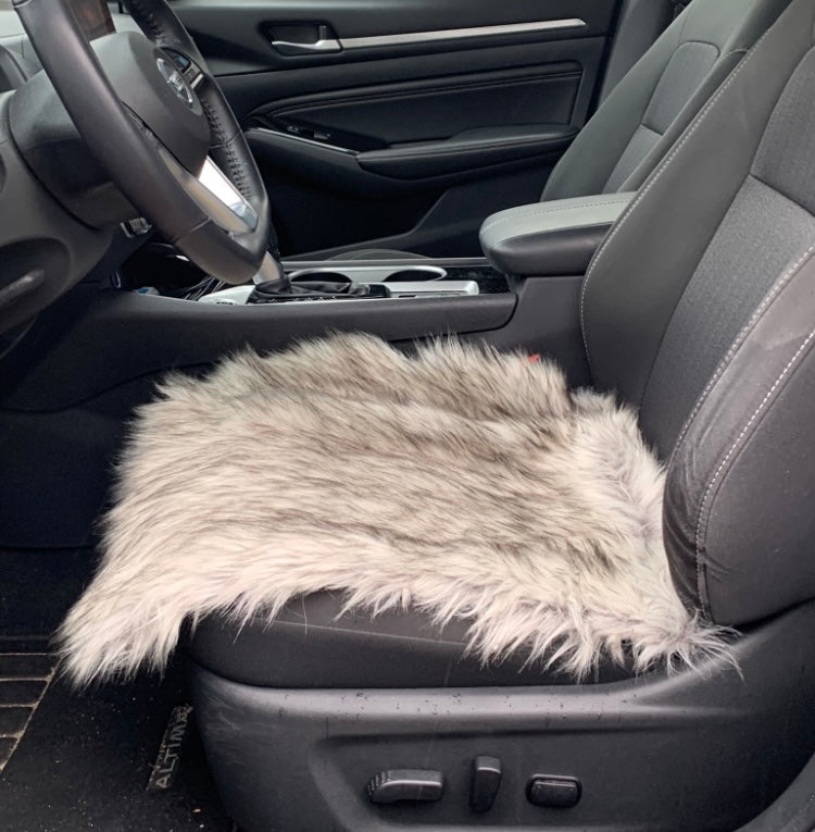ADULT Gray Husky Faux Seat Cover
