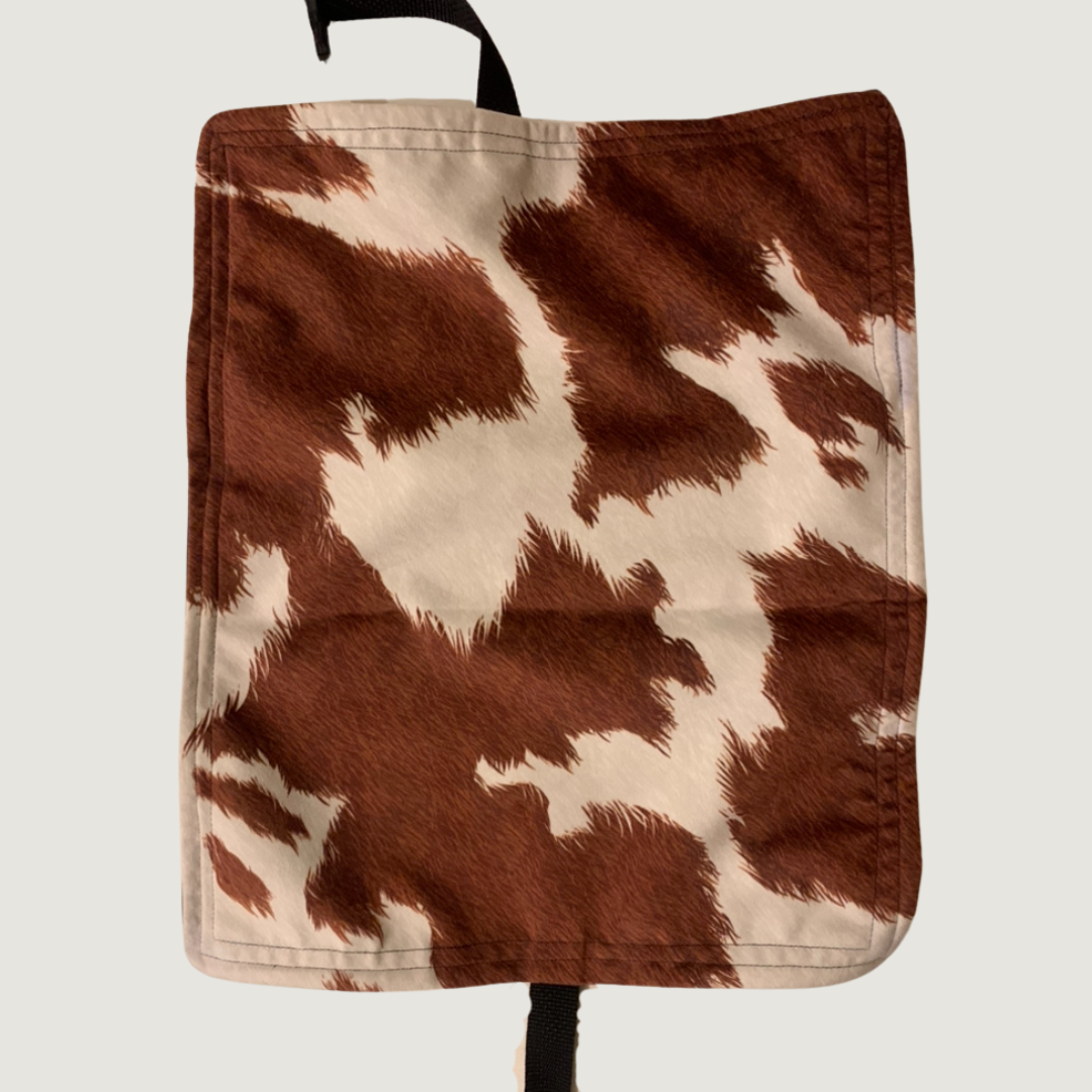 🐄 Cowhide Velvet Booster Seat Cover